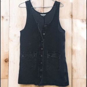 American Eagle Outfitters Charcoal Button-Down Dress